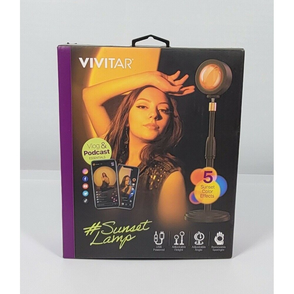 Vivitar Sunset Projector LED Light USB Sunset Lamp Projector adjustable angle